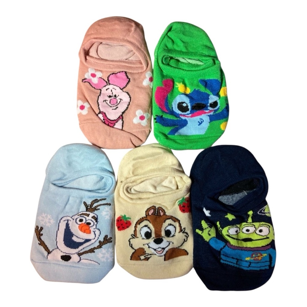Disney Pooh Stitch Chip Olaf Alien Ankle Socks Women Sizes 5-9 NEW!